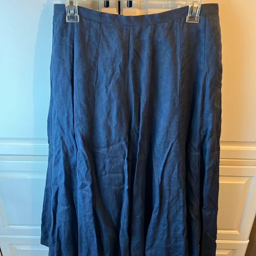 J. Jill petite S blue linen (long) skirt..
